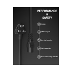 1 Meter Desktop PC Computer Power Cord - Image 8
