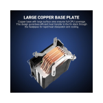 Ant Esports ICE-C612 V2 ARGB CPU Cooler Support Intel LGA1200, LGA115X, LGA20XX, LGA1366, LGA1700 and AMD FM1, FM2, FM2+, AM2, AM2+, AM3, AM3+, AM4, AM5 - Image 6