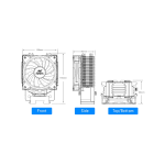 Ant Esports ICE-C612 V2 ARGB CPU Cooler Support Intel LGA1200, LGA115X, LGA20XX, LGA1366, LGA1700 and AMD FM1, FM2, FM2+, AM2, AM2+, AM3, AM3+, AM4, AM5 - Image 4